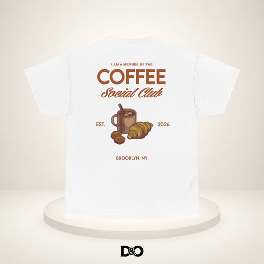 Kaffee Sozialclub Tee — "Ich bin Mitglied des Kaffee Sozialclubs" Grafik T-Shirt