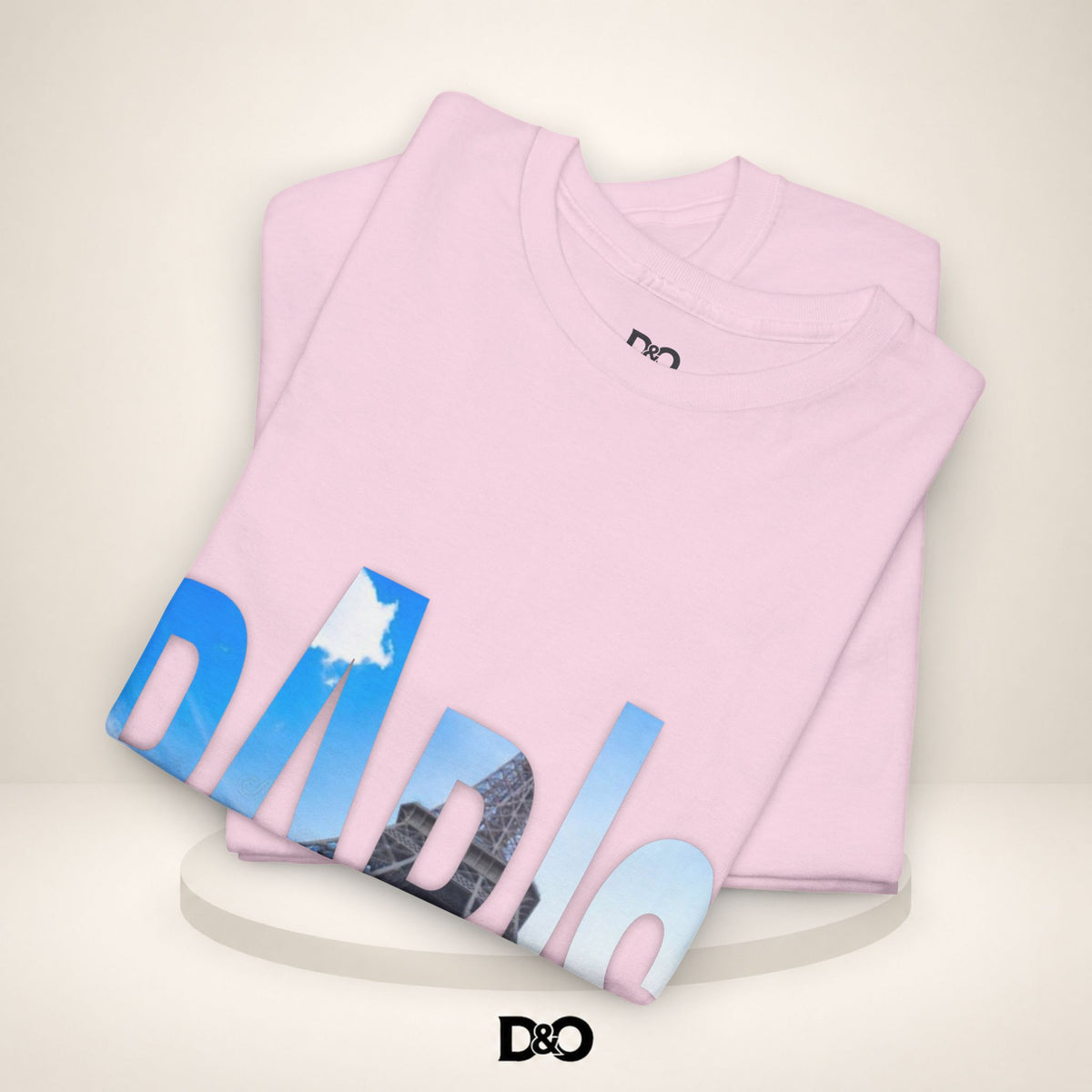 Paris Photo-Print Tee — Skyline Lettering Travel T-Shirt
