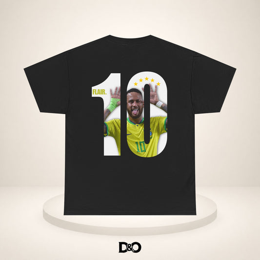 Fußballtrikot Neymar Jr. Tee — Nummer 10 Flair Rückendruck T-Shirt