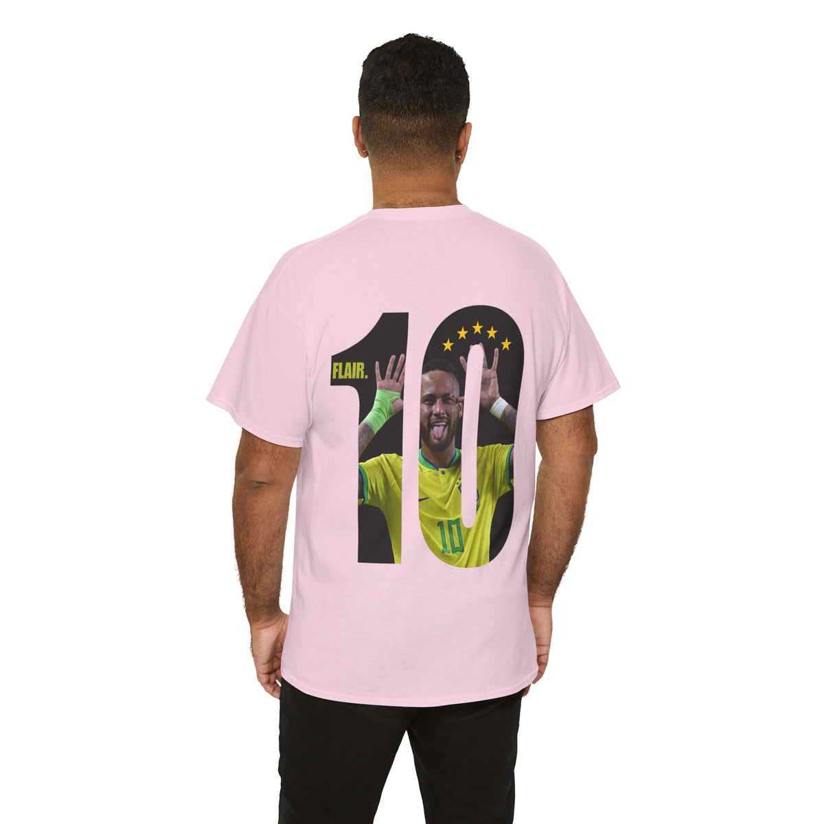 Soccer Jersey Neymar Jr. Tee — Number 10 Flair Back-Print T‑Shirt