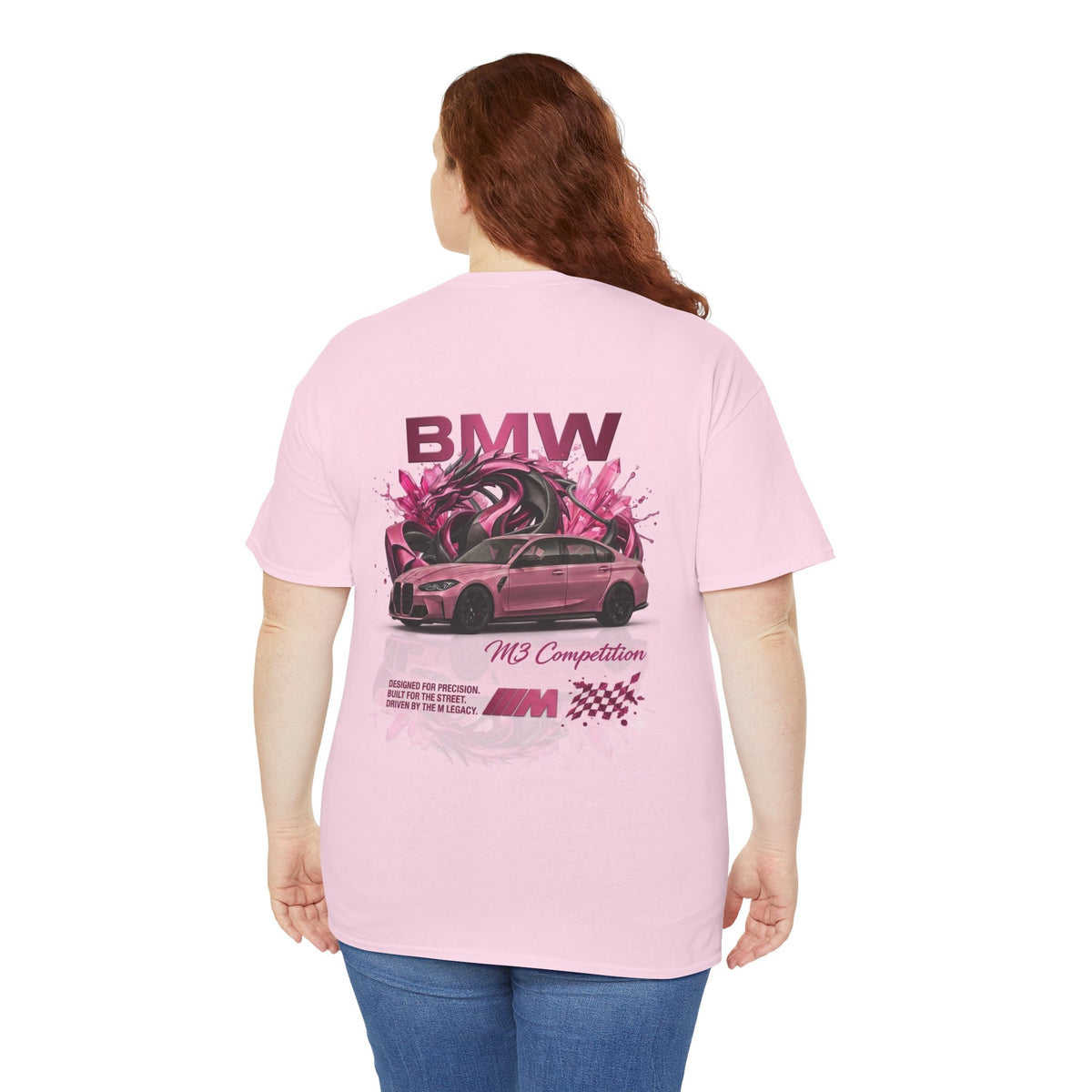 Car Competition Tee — Pink Racing Car Graphic T-Shirt