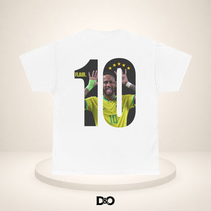 Soccer Jersey Neymar Jr. Tee — Number 10 Flair Back-Print T‑Shirt