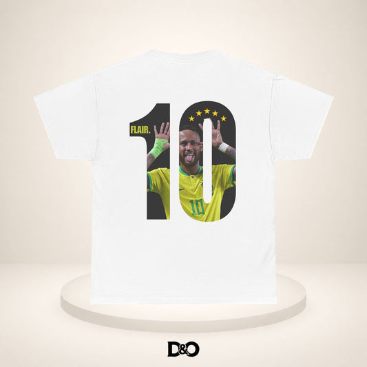 Fußballtrikot Neymar Jr. Tee — Nummer 10 Flair Rückendruck T-Shirt