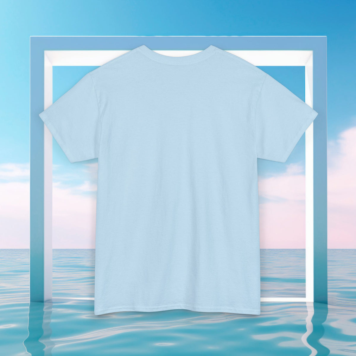 Sea Turtle Floral Tee — Blue Ocean Shells Graphic T-Shirt