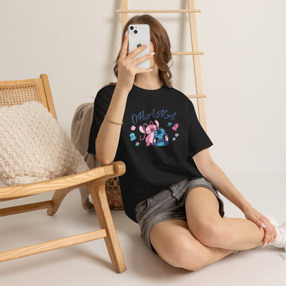 T-shirt graphique mignon Ohana Stitch & Angel — T-shirt inspiré de Lilo & Stitch « OHANA » Famille