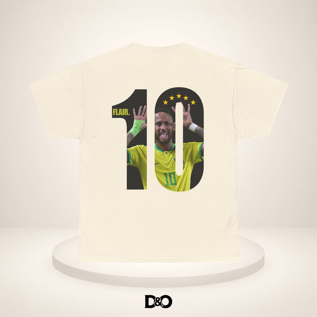 Soccer Jersey Neymar Jr. Tee — Number 10 Flair Back-Print T‑Shirt
