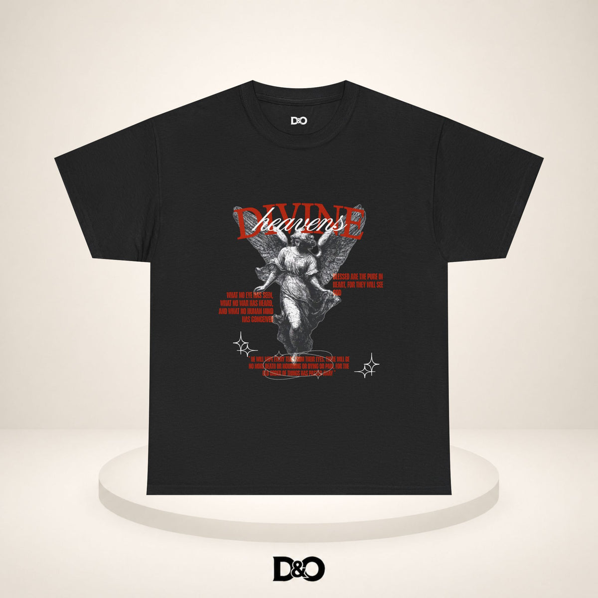 T-shirt graphique Ange Divin — T-shirt style statue vintage
