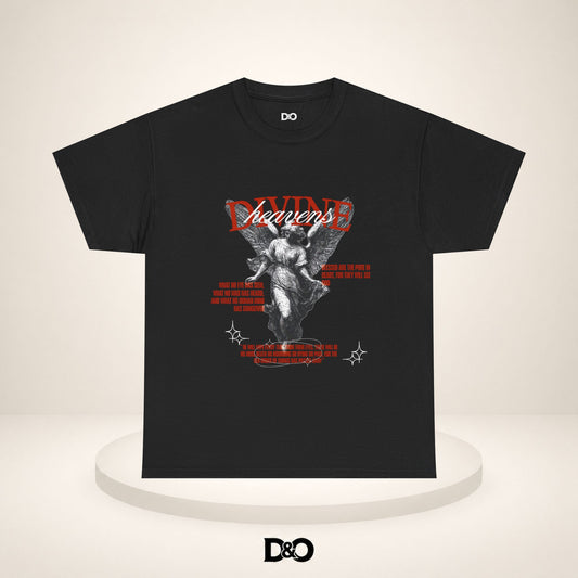 Göttliches Engel Grafik-Tee — Vintage Statue Kunst T-Shirt