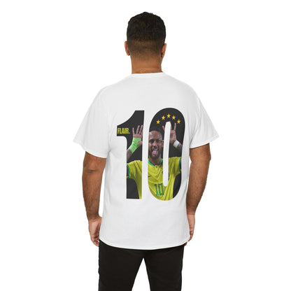 Soccer Jersey Neymar Jr. Tee — Number 10 Flair Back-Print T‑Shirt