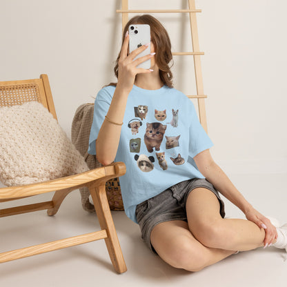 Süße Katzenköpfe T-Shirt — Collage von adorablen Kätzchenköpfen