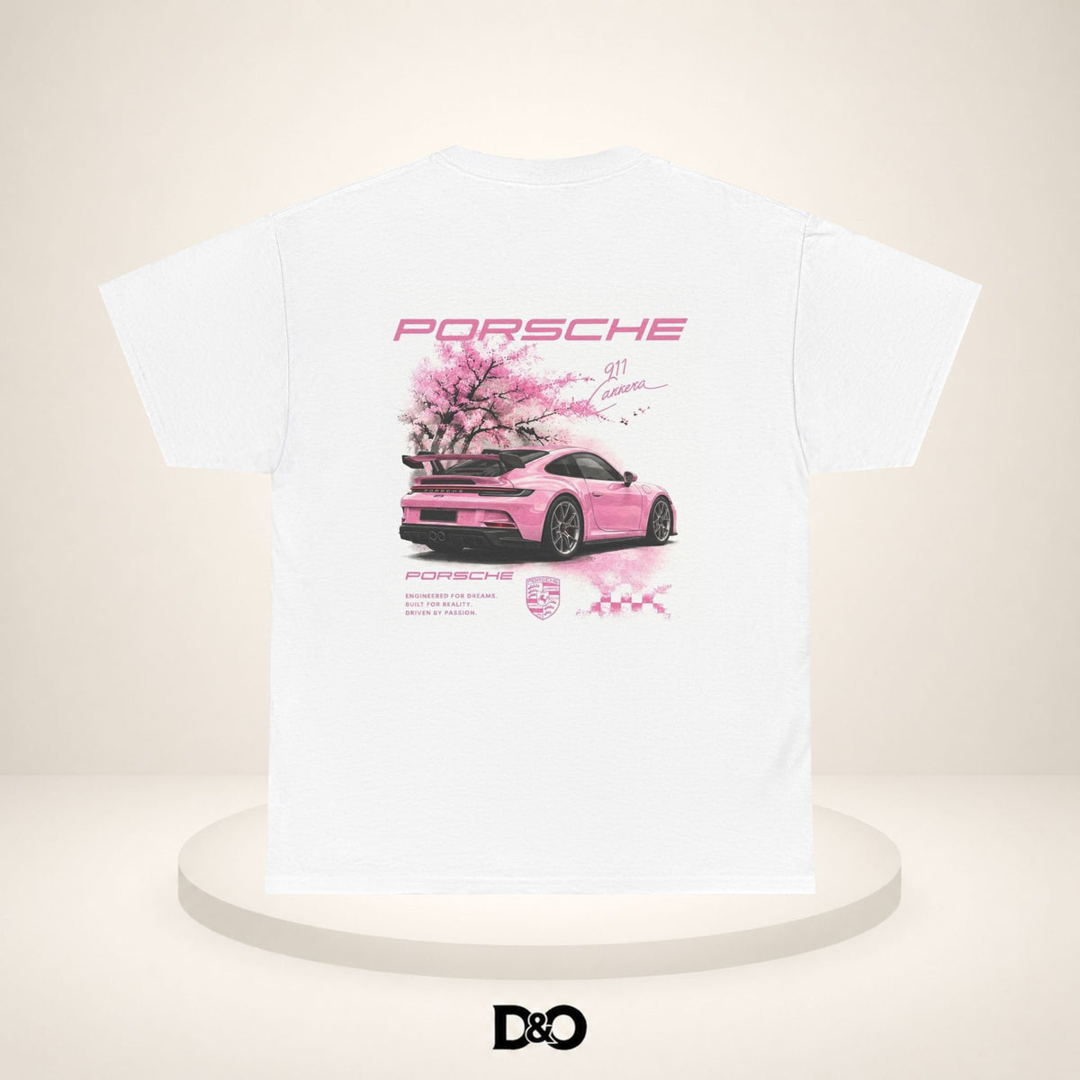 Car Pink Sakura Tee — Sport Car Graphic T-Shirt