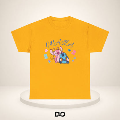 T-shirt graphique mignon Ohana Stitch & Angel — T-shirt inspiré de Lilo & Stitch « OHANA » Famille