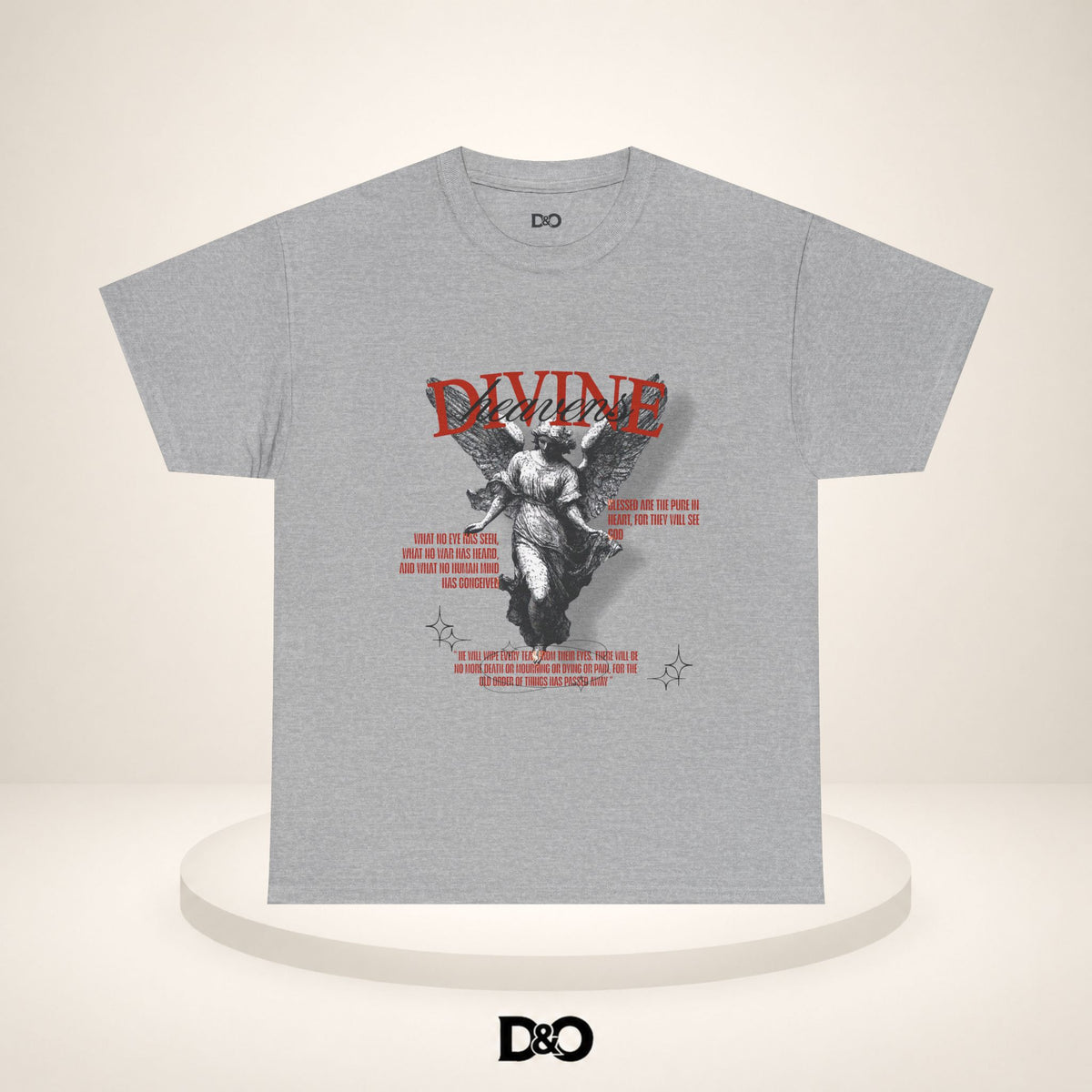 T-shirt graphique Ange Divin — T-shirt style statue vintage