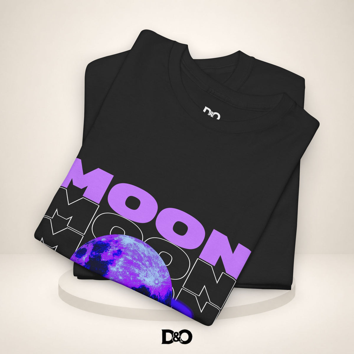 Moon Planet Graphic Tee — "Earth-01" Retro Purple Space T-Shirt