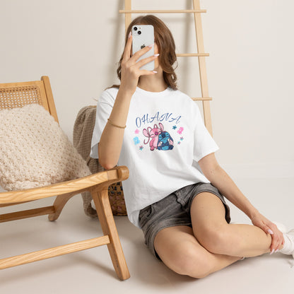 T-shirt graphique mignon Ohana Stitch & Angel — T-shirt inspiré de Lilo & Stitch « OHANA » Famille