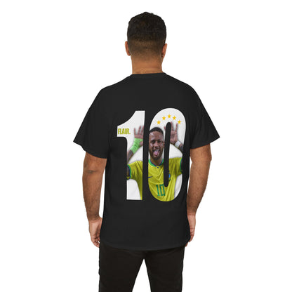 Soccer Jersey Neymar Jr. Tee — Number 10 Flair Back-Print T‑Shirt