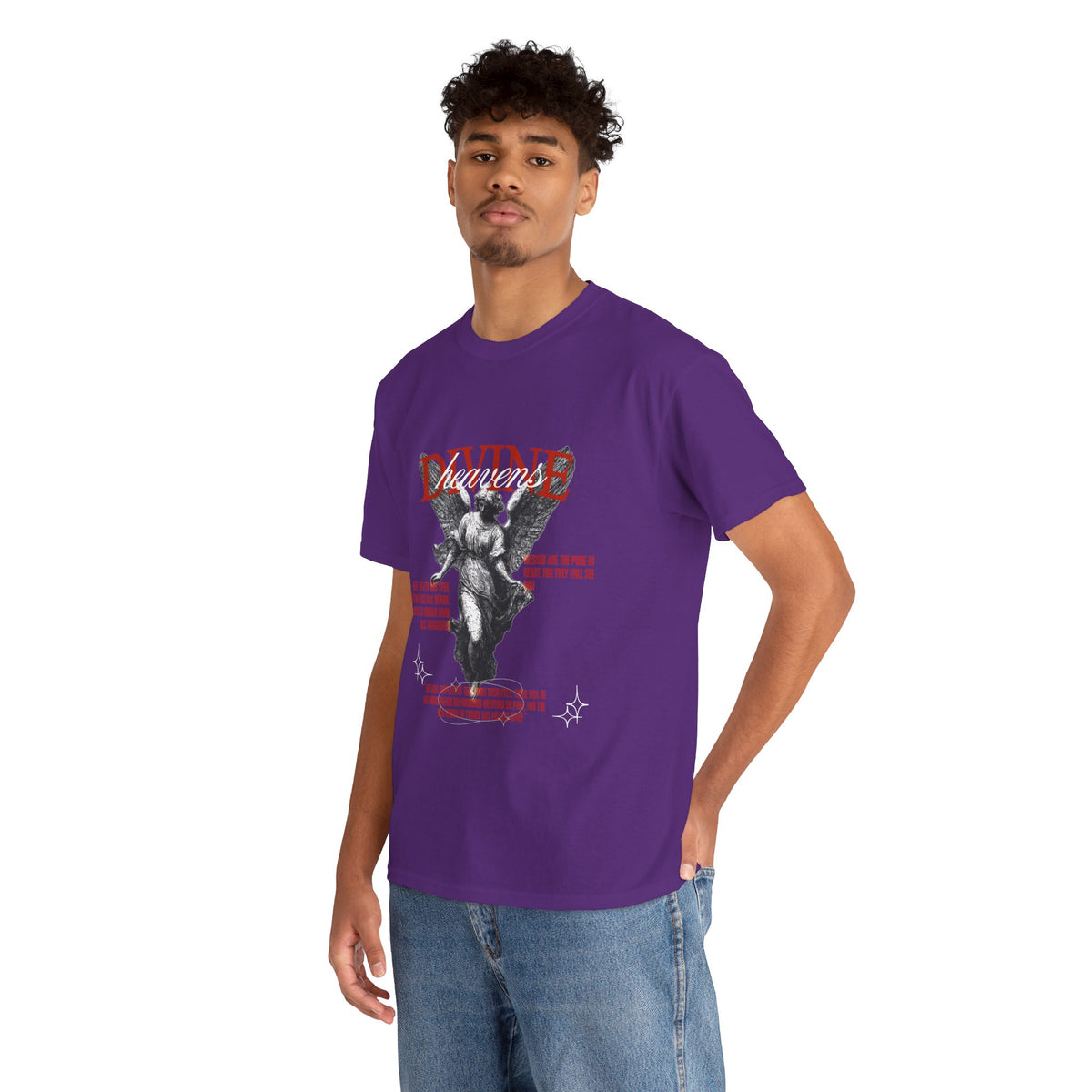 T-shirt graphique Ange Divin — T-shirt style statue vintage