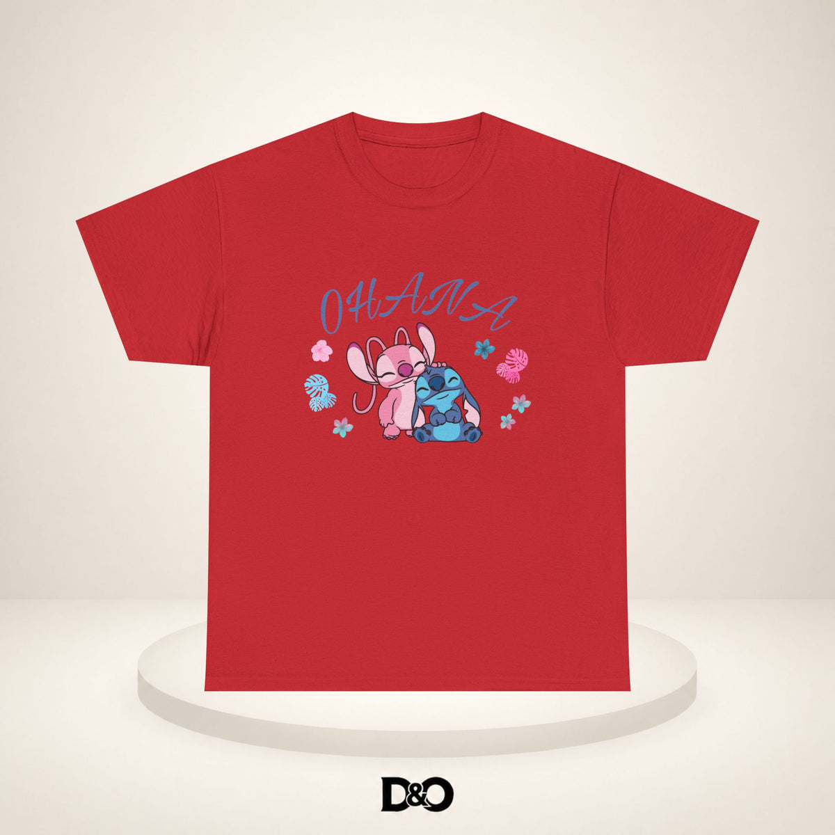 T-shirt graphique mignon Ohana Stitch & Angel — T-shirt inspiré de Lilo & Stitch « OHANA » Famille