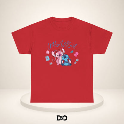 T-shirt graphique mignon Ohana Stitch & Angel — T-shirt inspiré de Lilo & Stitch « OHANA » Famille