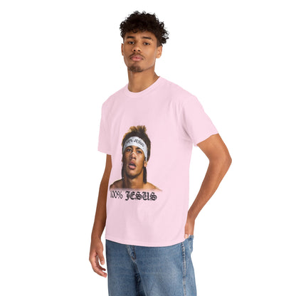 Jesus Stirnband Neymar Jr. Tee — "100% JESUS" Grafik T-Shirt