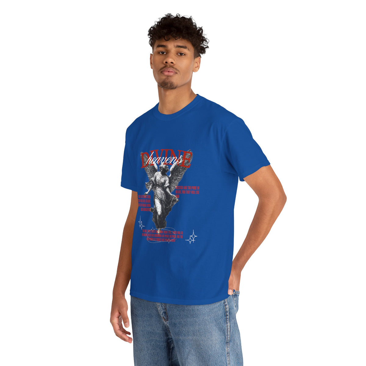 T-shirt graphique Ange Divin — T-shirt style statue vintage