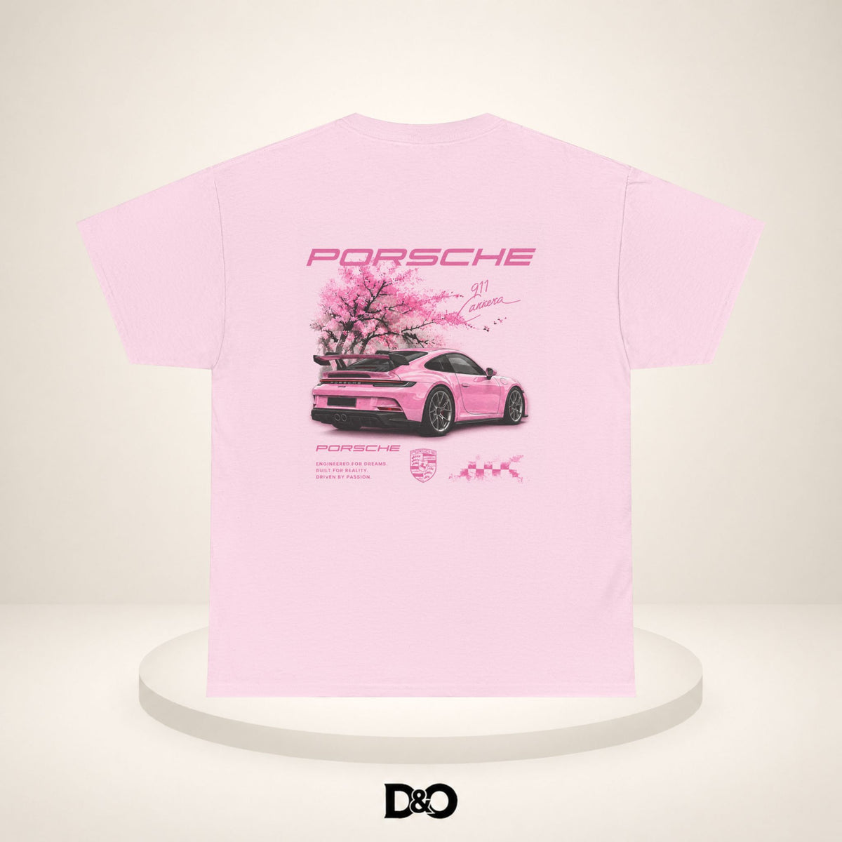 Car Pink Sakura Tee — Sport Car Graphic T-Shirt