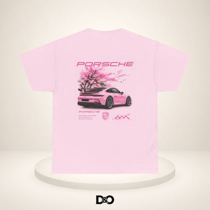 Car Pink Sakura Tee — Sport Car Graphic T-Shirt