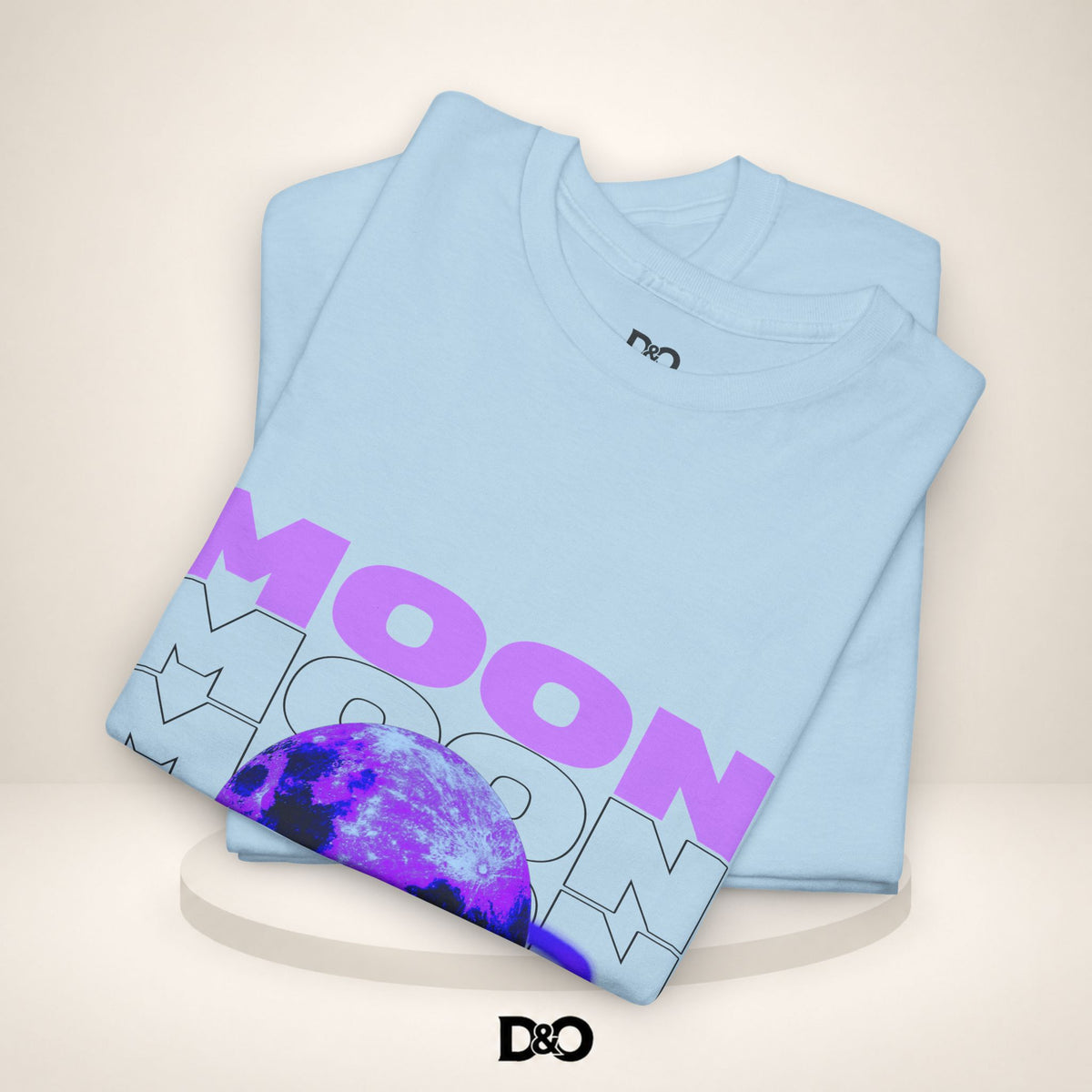 Moon Planet Graphic Tee — "Earth-01" Retro Purple Space T-Shirt