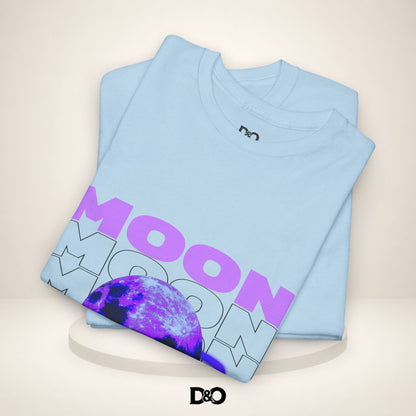 Moon Planet Graphic Tee — "Earth-01" Retro Purple Space T-Shirt