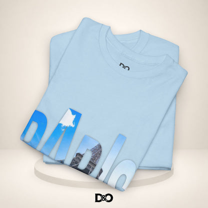 Paris Photo-Print Tee — Skyline Lettering Travel T-Shirt