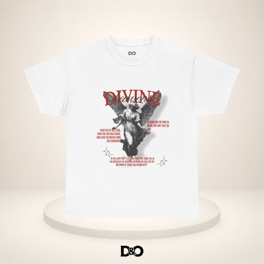 Göttliches Engel Grafik-Tee — Vintage Statue Kunst T-Shirt