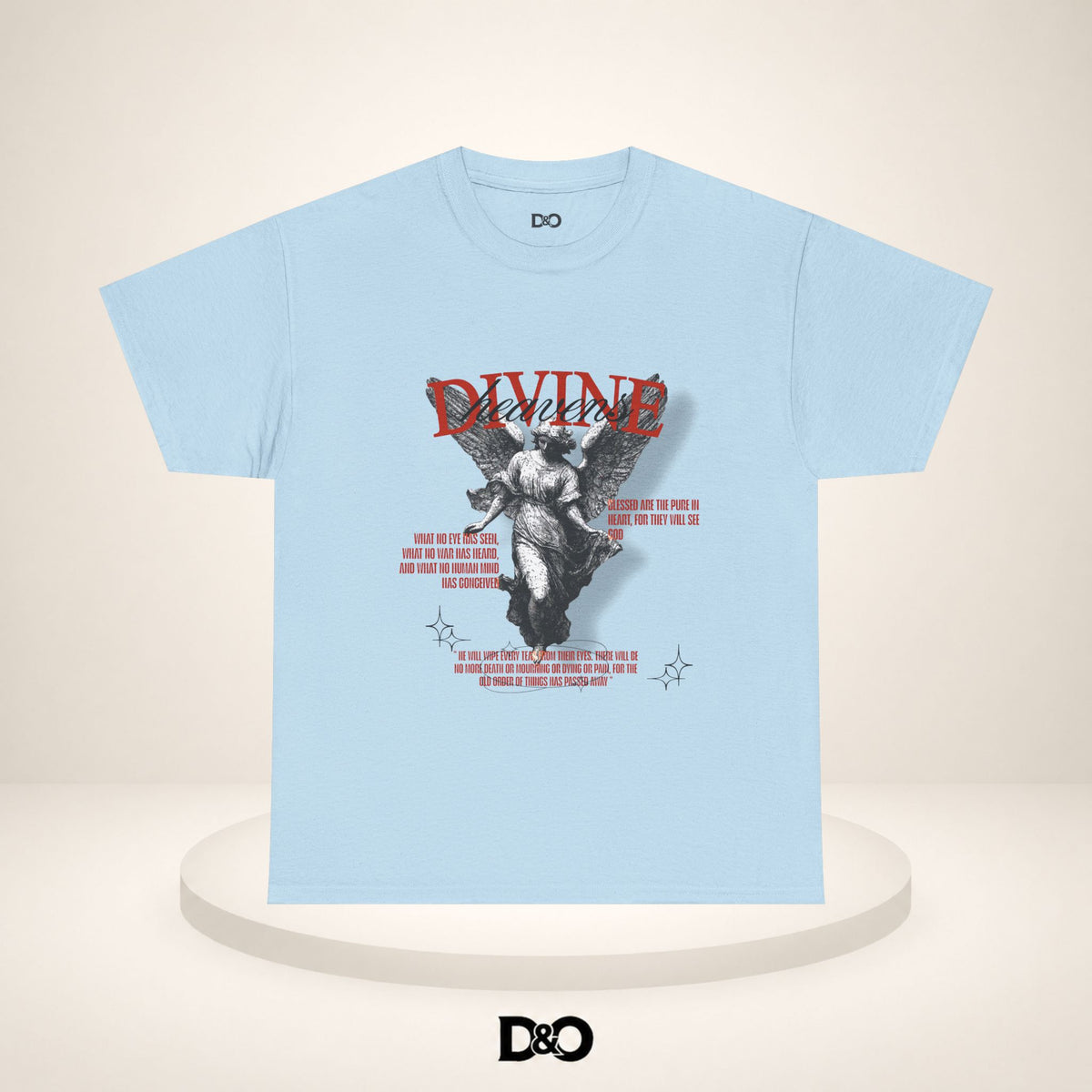 T-shirt graphique Ange Divin — T-shirt style statue vintage