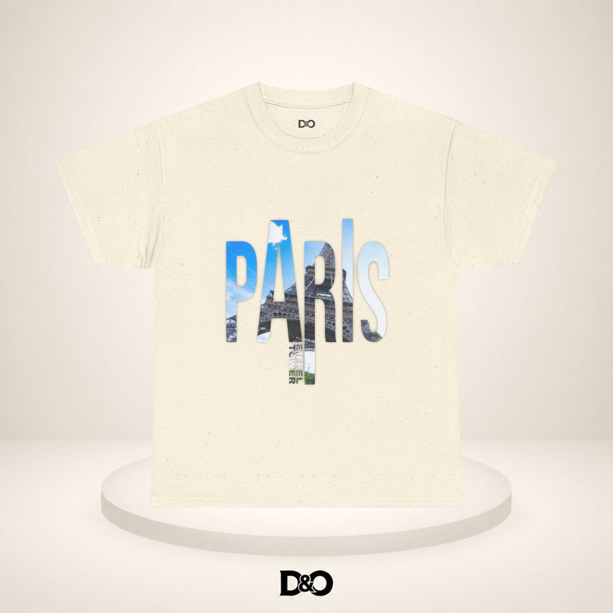 Paris Photo-Print Tee — Skyline Lettering Travel T-Shirt
