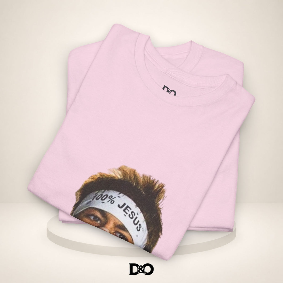 Jesus Stirnband Neymar Jr. Tee — "100% JESUS" Grafik T-Shirt