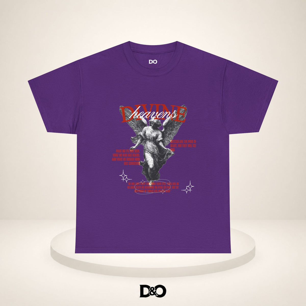 T-shirt graphique Ange Divin — T-shirt style statue vintage