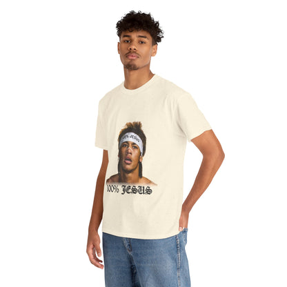 Jesus Stirnband Neymar Jr. Tee — "100% JESUS" Grafik T-Shirt