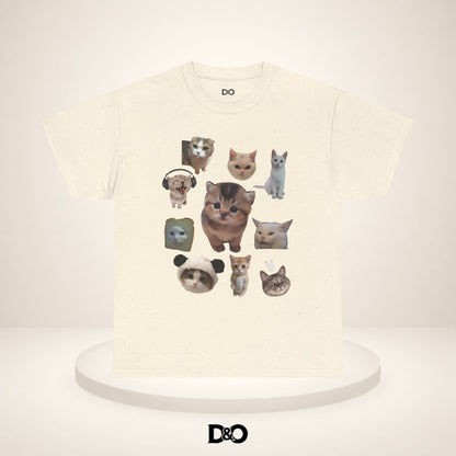 Süße Katzenköpfe T-Shirt — Collage von adorablen Kätzchenköpfen