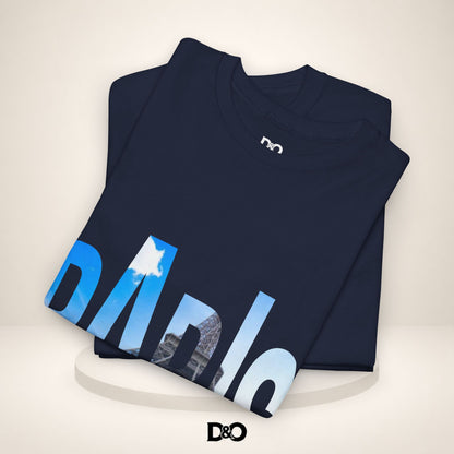 Paris Photo-Print Tee — Skyline Lettering Travel T-Shirt