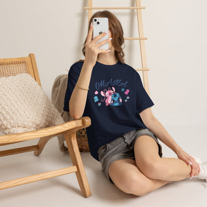 T-shirt graphique mignon Ohana Stitch & Angel — T-shirt inspiré de Lilo & Stitch « OHANA » Famille
