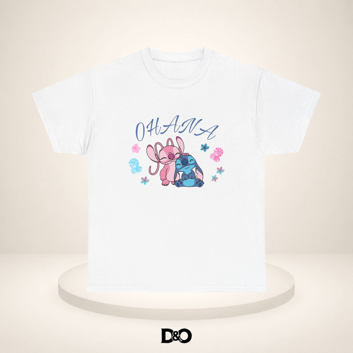 T-shirt graphique mignon Ohana Stitch & Angel — T-shirt inspiré de Lilo & Stitch « OHANA » Famille