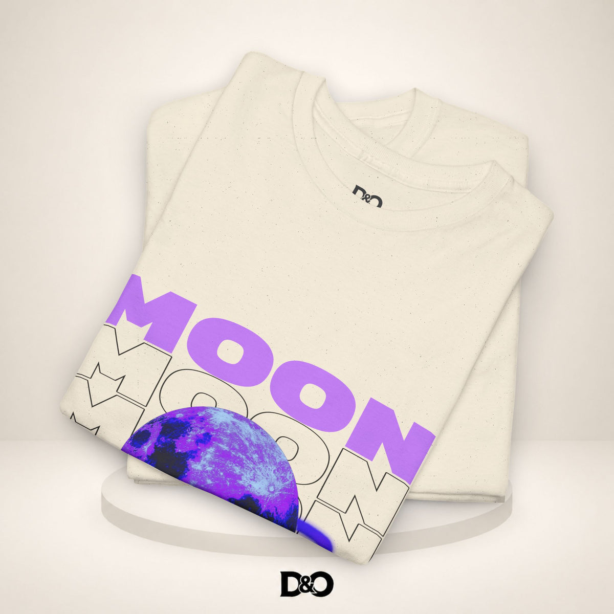 Moon Planet Graphic Tee — "Earth-01" Retro Purple Space T-Shirt