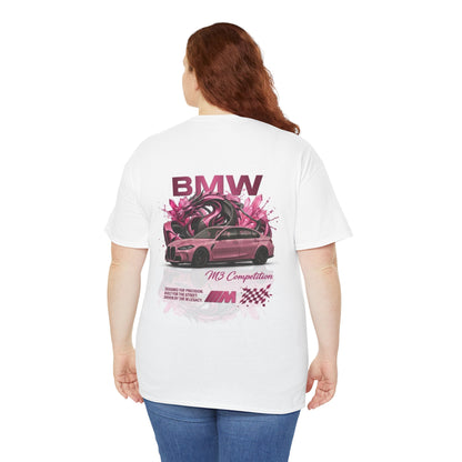 Car Competition Tee — Pink Racing Car Graphic T-Shirt