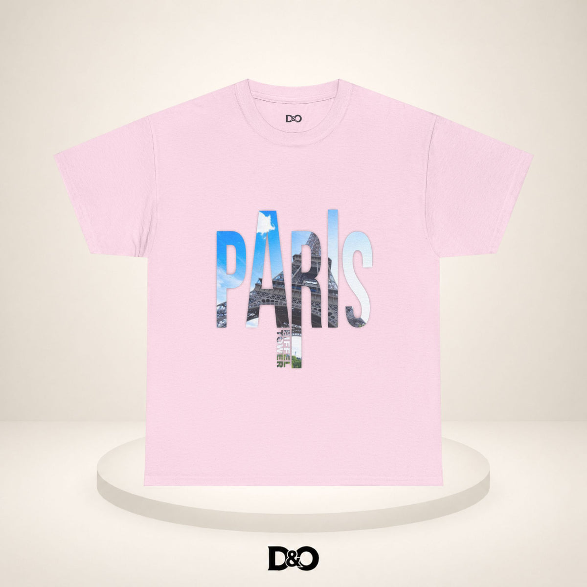 Paris Photo-Print Tee — Skyline Lettering Travel T-Shirt