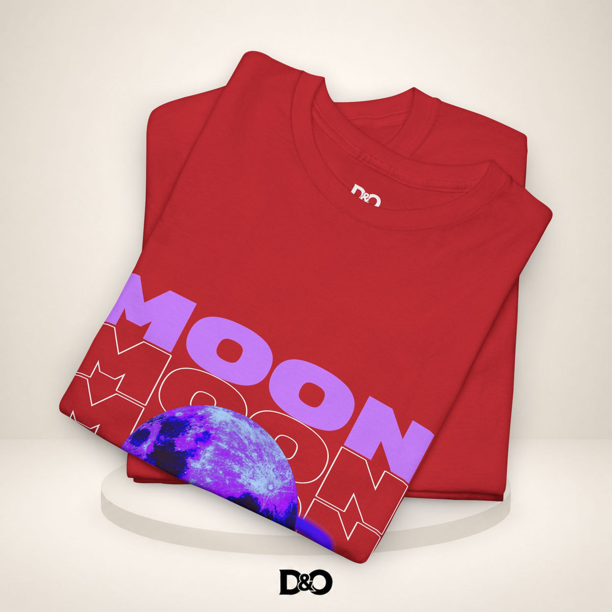 Moon Planet Graphic Tee — "Earth-01" Retro Purple Space T-Shirt