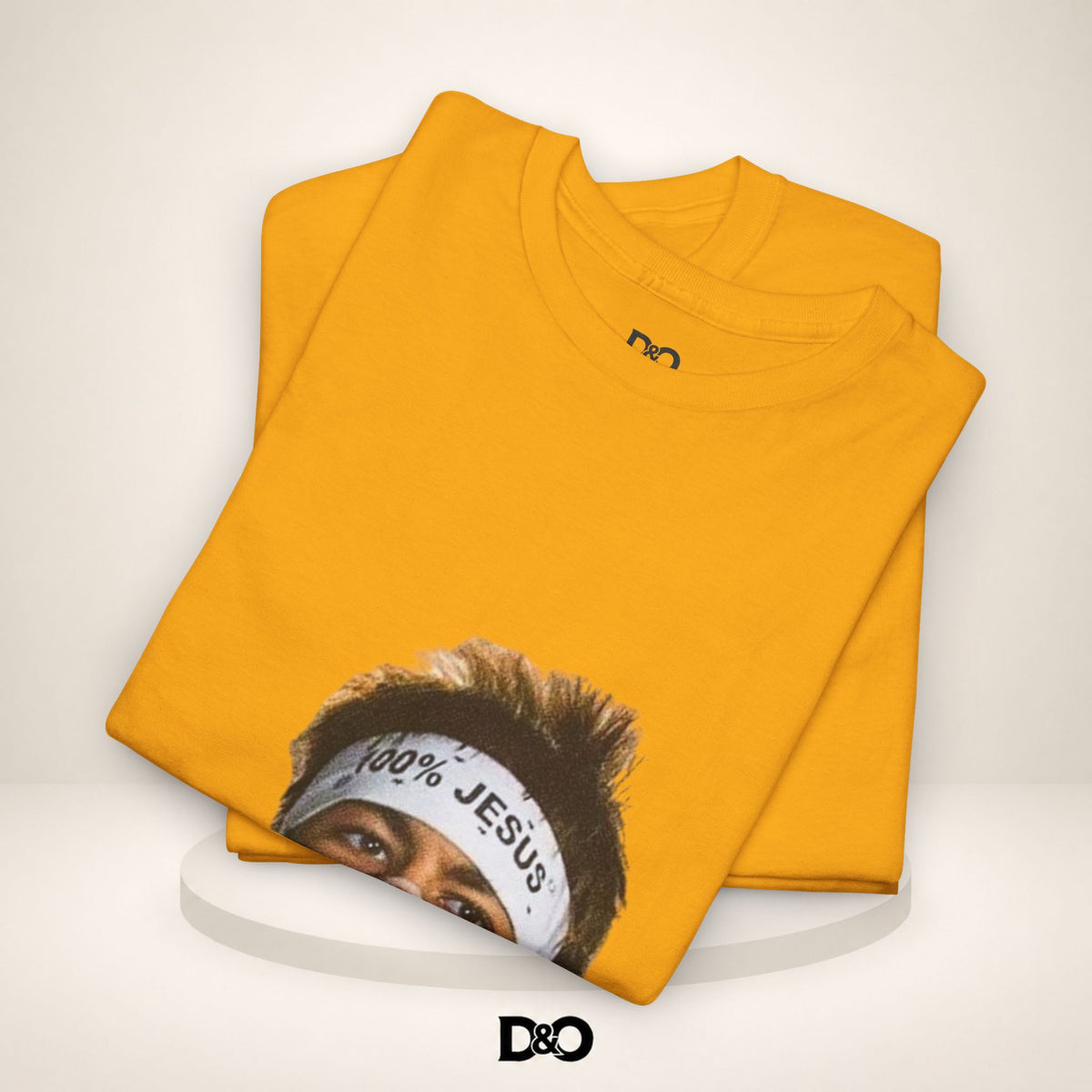 Jesus Stirnband Neymar Jr. Tee — "100% JESUS" Grafik T-Shirt