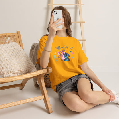 T-shirt graphique mignon Ohana Stitch & Angel — T-shirt inspiré de Lilo & Stitch « OHANA » Famille