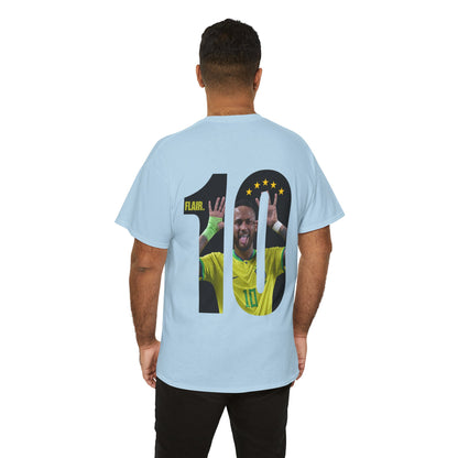 Soccer Jersey Neymar Jr. Tee — Number 10 Flair Back-Print T‑Shirt