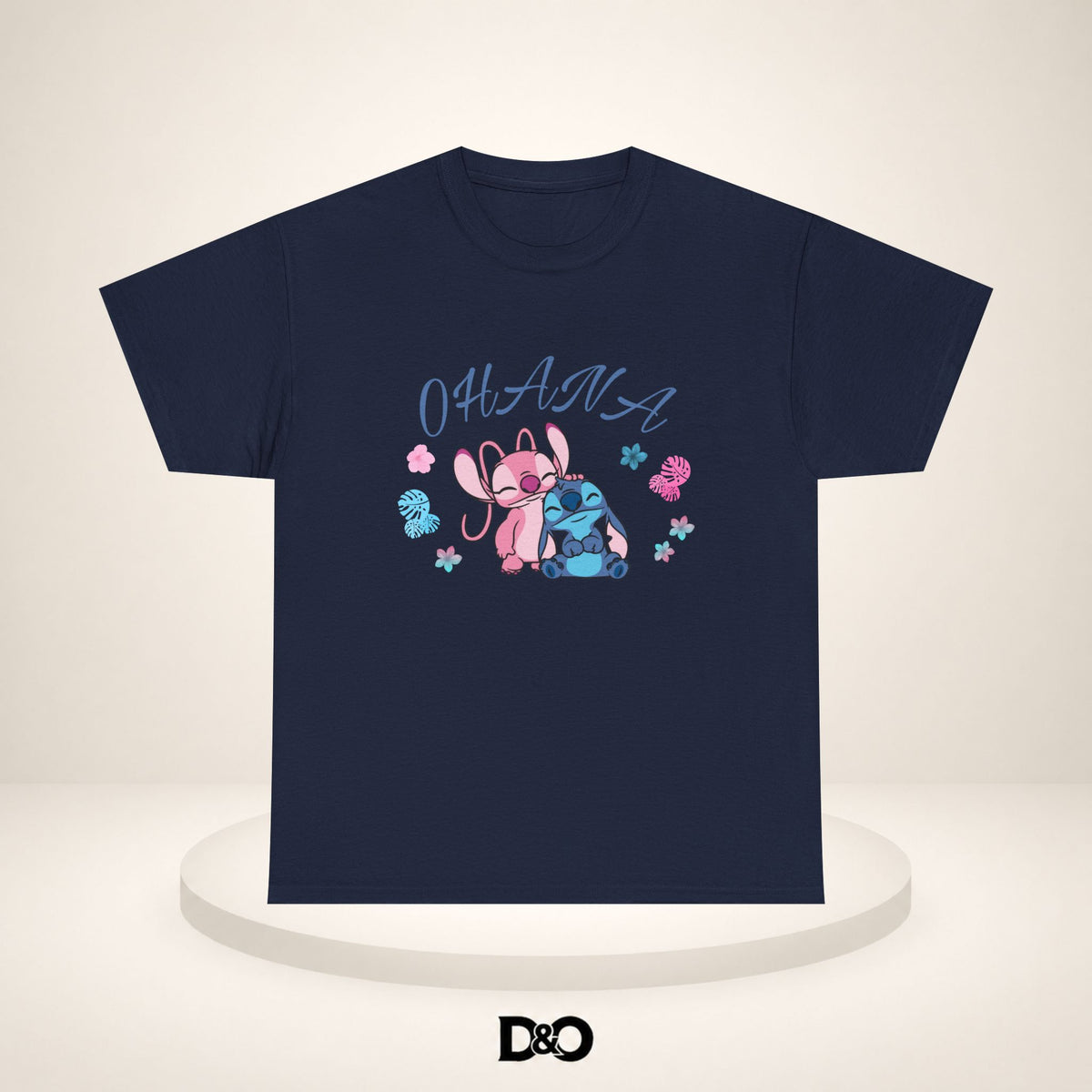 T-shirt graphique mignon Ohana Stitch & Angel — T-shirt inspiré de Lilo & Stitch « OHANA » Famille