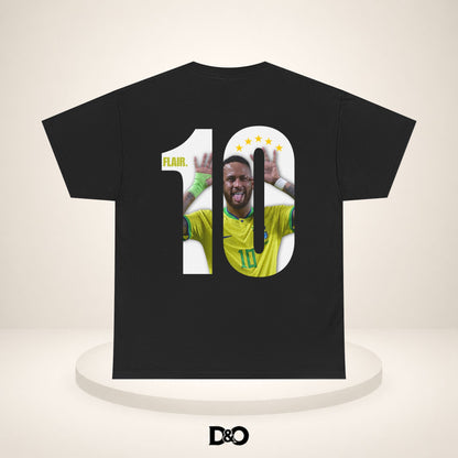 Soccer Jersey Neymar Jr. Tee — Number 10 Flair Back-Print T‑Shirt