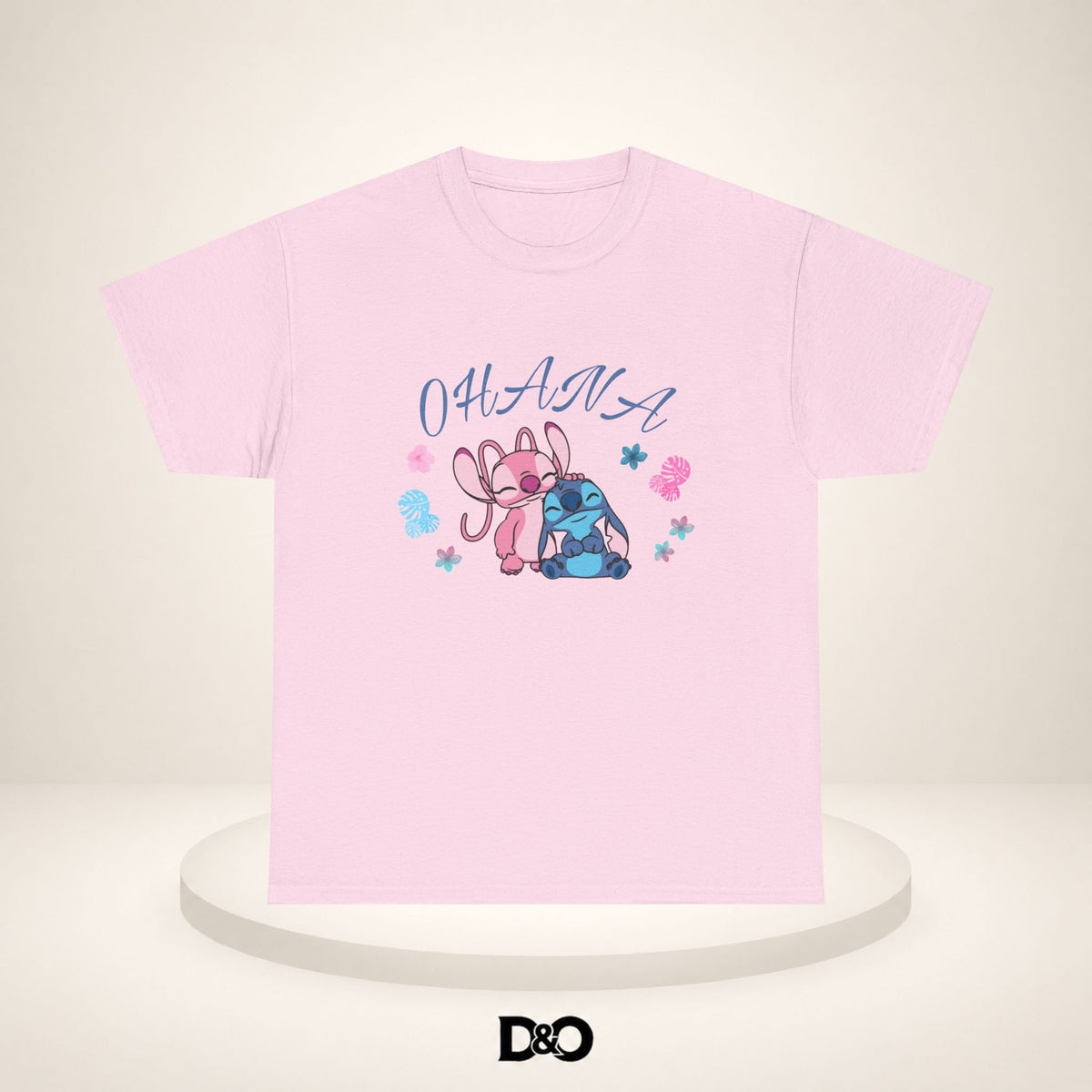 T-shirt graphique mignon Ohana Stitch & Angel — T-shirt inspiré de Lilo & Stitch « OHANA » Famille